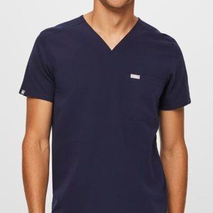 FIGS Mens Chisec Three-Pocket Scrub Top Navy (Small)